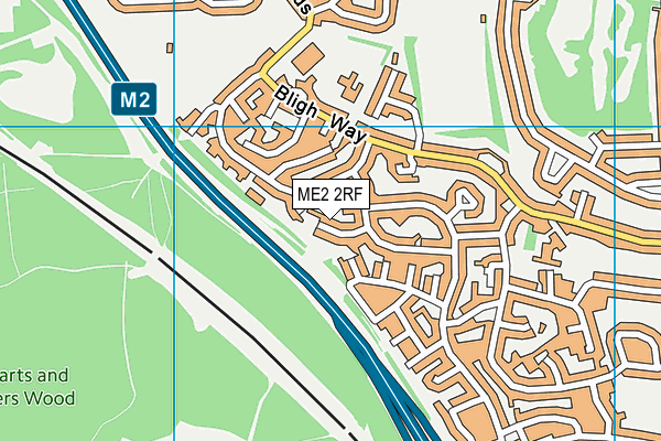 ME2 2RF map - OS VectorMap District (Ordnance Survey)
