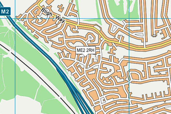 ME2 2RH map - OS VectorMap District (Ordnance Survey)