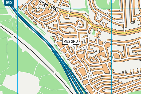 ME2 2RU map - OS VectorMap District (Ordnance Survey)