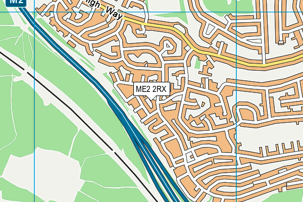 ME2 2RX map - OS VectorMap District (Ordnance Survey)
