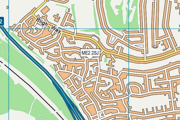 ME2 2SJ map - OS VectorMap District (Ordnance Survey)