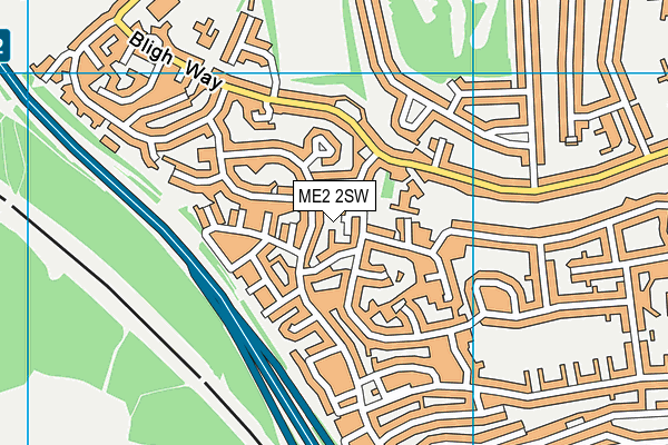 ME2 2SW map - OS VectorMap District (Ordnance Survey)