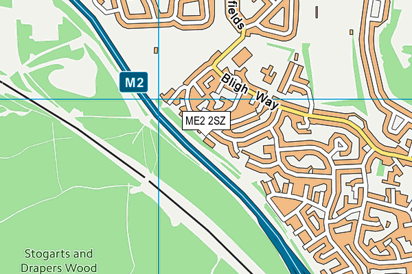 ME2 2SZ map - OS VectorMap District (Ordnance Survey)