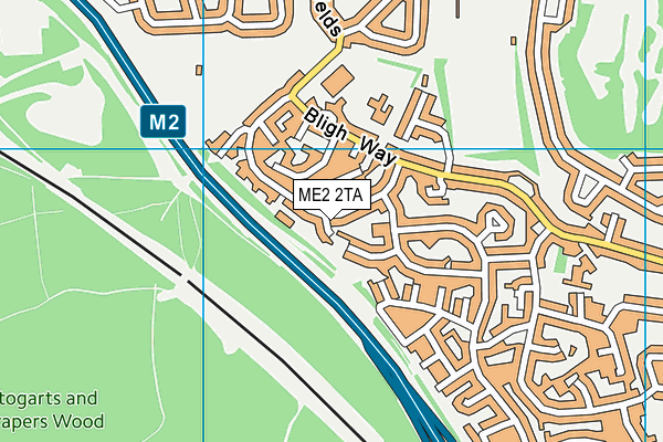 ME2 2TA map - OS VectorMap District (Ordnance Survey)