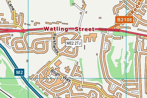 ME2 2TJ map - OS VectorMap District (Ordnance Survey)