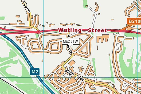 ME2 2TW map - OS VectorMap District (Ordnance Survey)