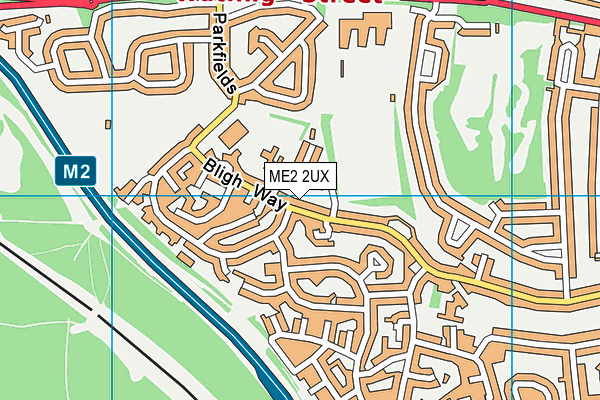 ME2 2UX map - OS VectorMap District (Ordnance Survey)