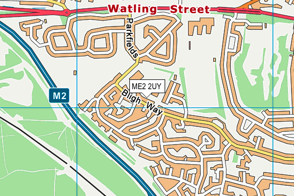 ME2 2UY map - OS VectorMap District (Ordnance Survey)