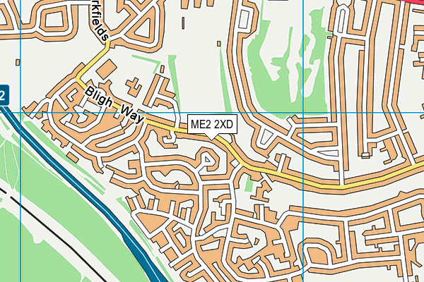ME2 2XD map - OS VectorMap District (Ordnance Survey)