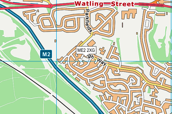 ME2 2XG map - OS VectorMap District (Ordnance Survey)