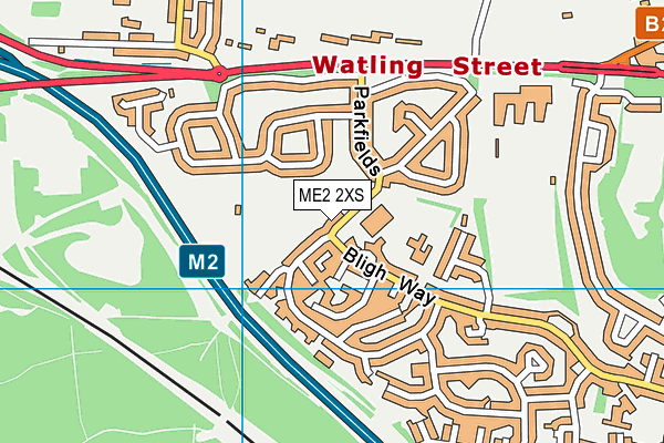 ME2 2XS map - OS VectorMap District (Ordnance Survey)