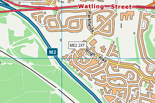 ME2 2XT map - OS VectorMap District (Ordnance Survey)