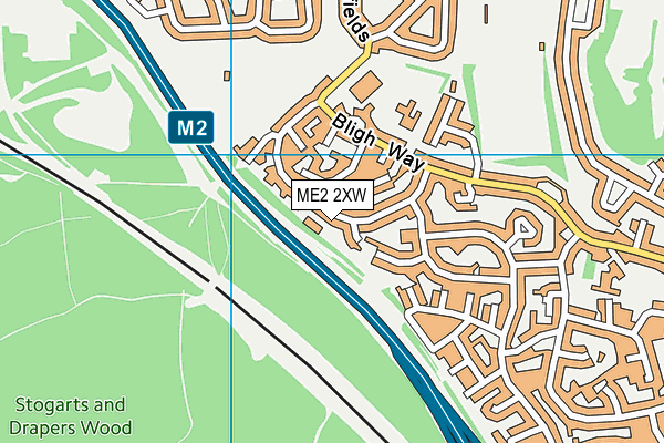 ME2 2XW map - OS VectorMap District (Ordnance Survey)