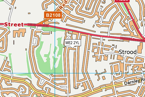 ME2 2YL map - OS VectorMap District (Ordnance Survey)