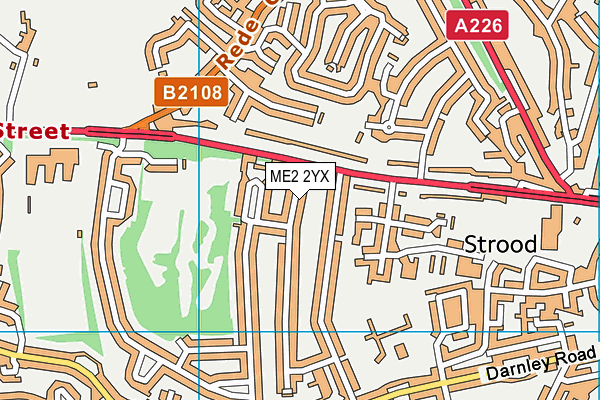 ME2 2YX map - OS VectorMap District (Ordnance Survey)