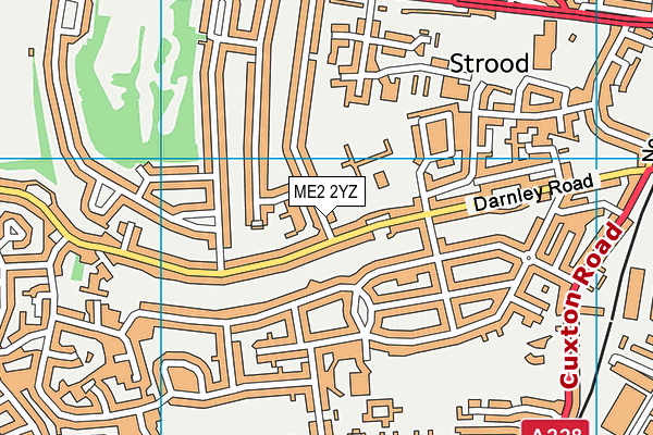 ME2 2YZ map - OS VectorMap District (Ordnance Survey)