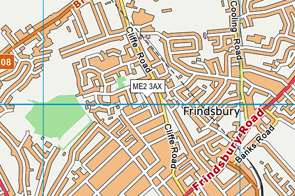 ME2 3AX map - OS VectorMap District (Ordnance Survey)