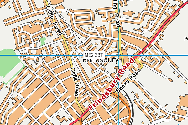 ME2 3BT map - OS VectorMap District (Ordnance Survey)