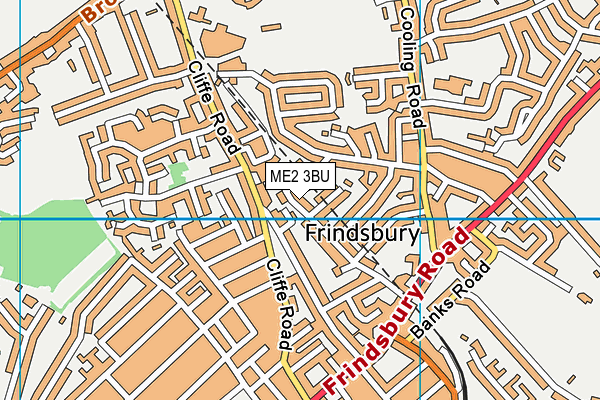 ME2 3BU map - OS VectorMap District (Ordnance Survey)