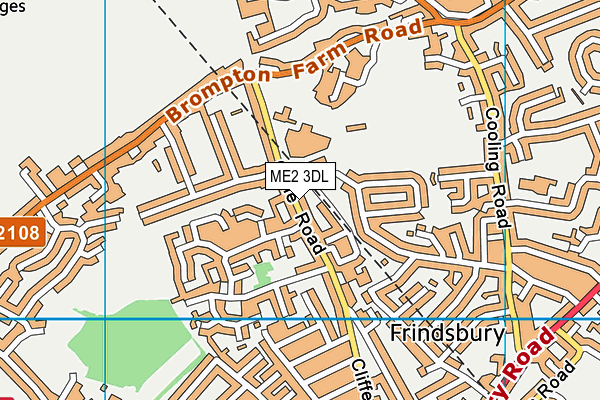 Strood Academy - Cliffe Road Campus (Closed) map (ME2 3DL) - OS VectorMap District (Ordnance Survey)