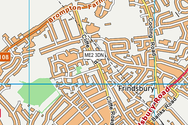 ME2 3DN map - OS VectorMap District (Ordnance Survey)