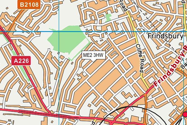 ME2 3HW map - OS VectorMap District (Ordnance Survey)