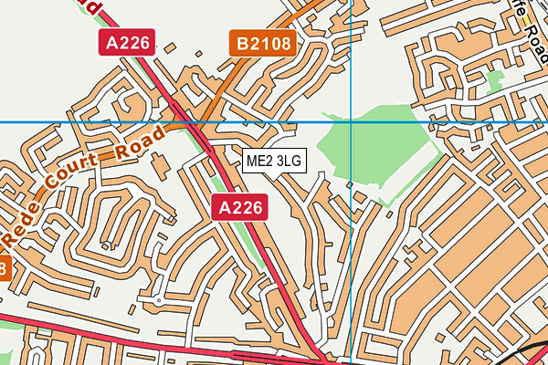 ME2 3LG map - OS VectorMap District (Ordnance Survey)