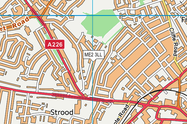 ME2 3LL map - OS VectorMap District (Ordnance Survey)