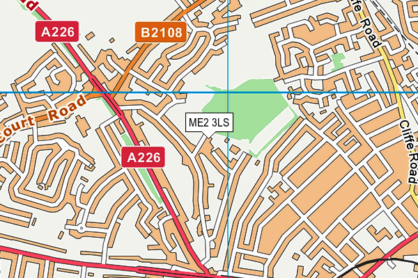ME2 3LS map - OS VectorMap District (Ordnance Survey)