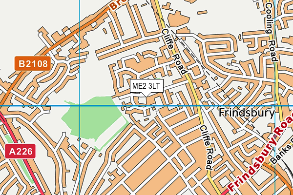 ME2 3LT map - OS VectorMap District (Ordnance Survey)