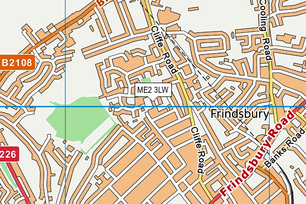 ME2 3LW map - OS VectorMap District (Ordnance Survey)