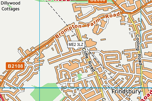 ME2 3LZ map - OS VectorMap District (Ordnance Survey)