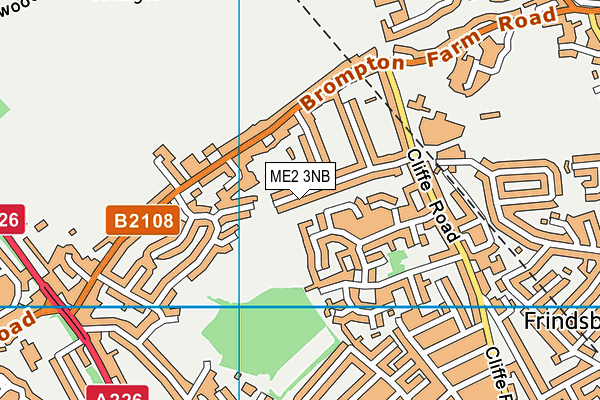 ME2 3NB map - OS VectorMap District (Ordnance Survey)