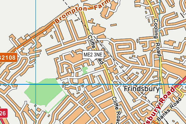 ME2 3NE map - OS VectorMap District (Ordnance Survey)