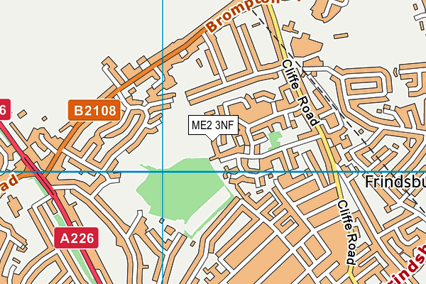 ME2 3NF map - OS VectorMap District (Ordnance Survey)