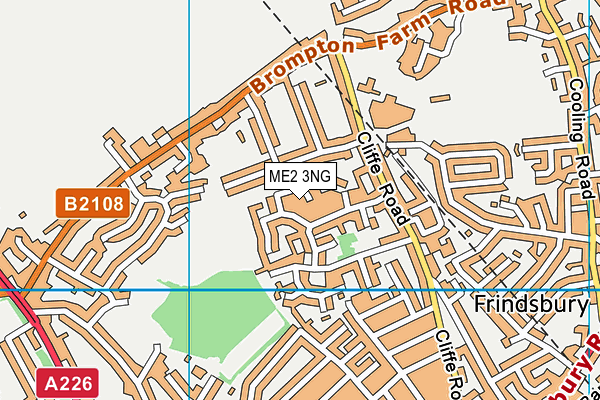ME2 3NG map - OS VectorMap District (Ordnance Survey)