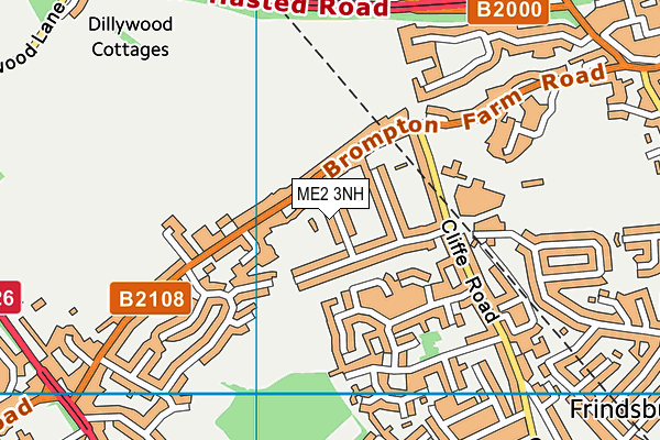 ME2 3NH map - OS VectorMap District (Ordnance Survey)