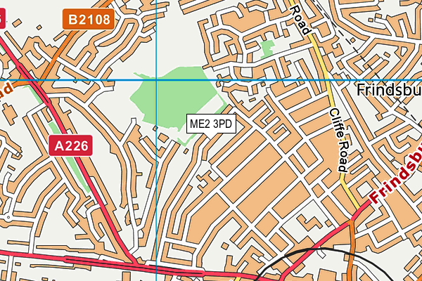 ME2 3PD map - OS VectorMap District (Ordnance Survey)