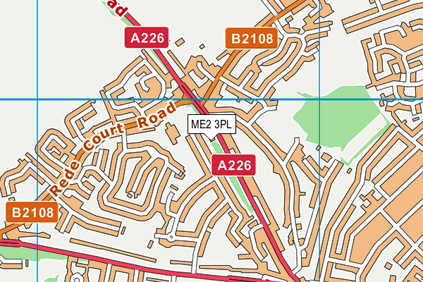 ME2 3PL map - OS VectorMap District (Ordnance Survey)