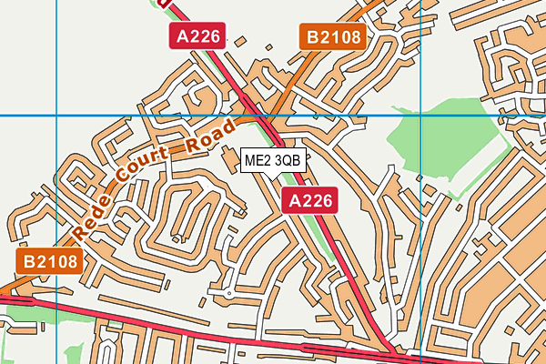 ME2 3QB map - OS VectorMap District (Ordnance Survey)