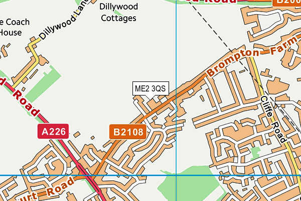 ME2 3QS map - OS VectorMap District (Ordnance Survey)