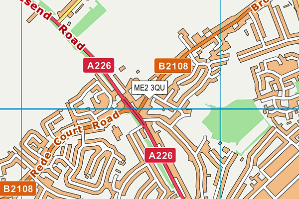 ME2 3QU map - OS VectorMap District (Ordnance Survey)