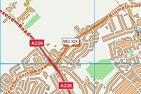 ME2 3QX map - OS VectorMap District (Ordnance Survey)