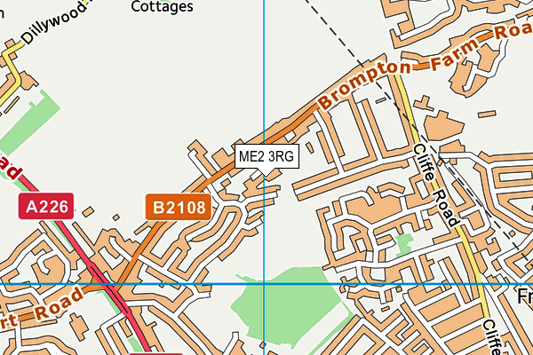 ME2 3RG map - OS VectorMap District (Ordnance Survey)