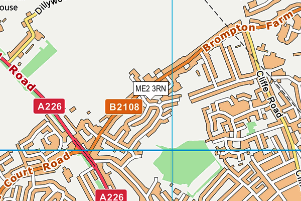 ME2 3RN map - OS VectorMap District (Ordnance Survey)