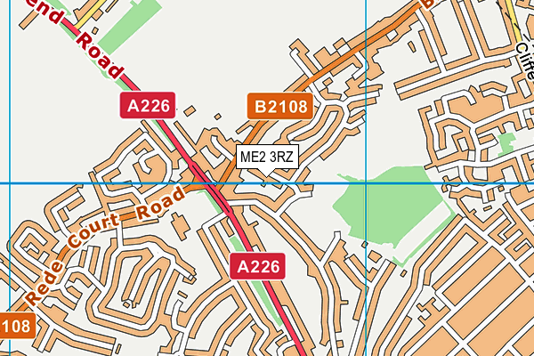 ME2 3RZ map - OS VectorMap District (Ordnance Survey)