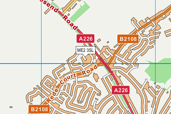 ME2 3SL map - OS VectorMap District (Ordnance Survey)