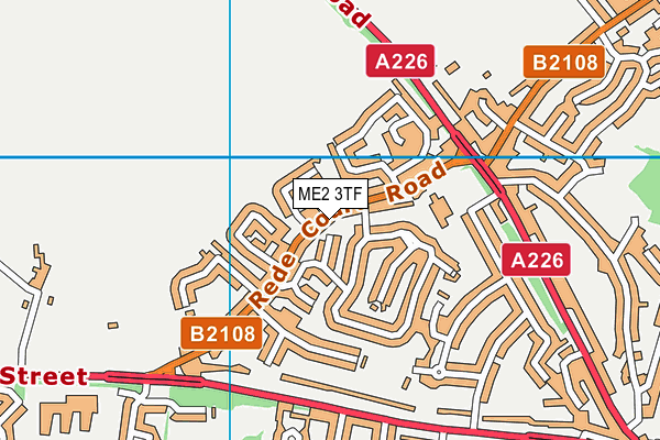 ME2 3TF map - OS VectorMap District (Ordnance Survey)