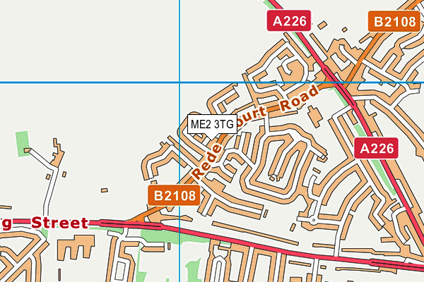 ME2 3TG map - OS VectorMap District (Ordnance Survey)