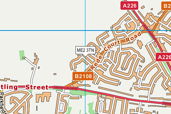 ME2 3TN map - OS VectorMap District (Ordnance Survey)